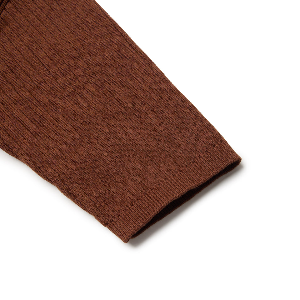 Women's ニット ポロカーディガン BLACK LABEL SS26 ブラウン | NEW ERA ニューエラ公式オンラインストア