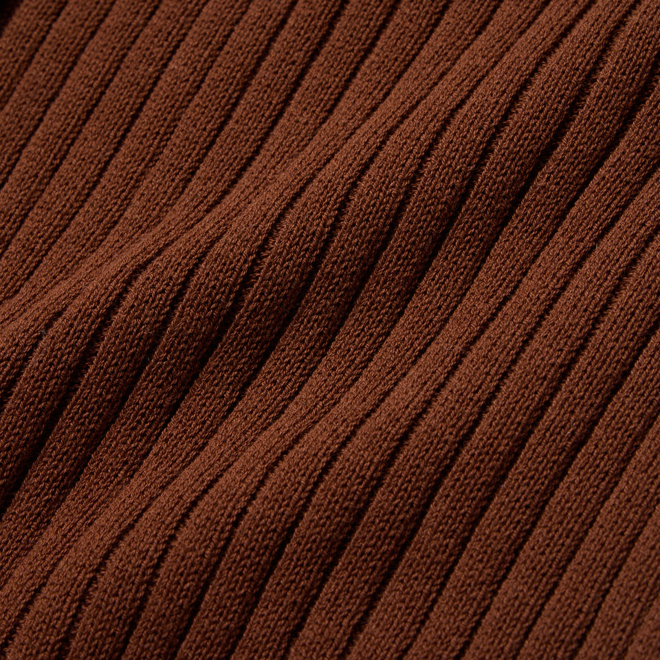 Women's ニット ポロカーディガン BLACK LABEL SS26 ブラウン | NEW ERA ニューエラ公式オンラインストア