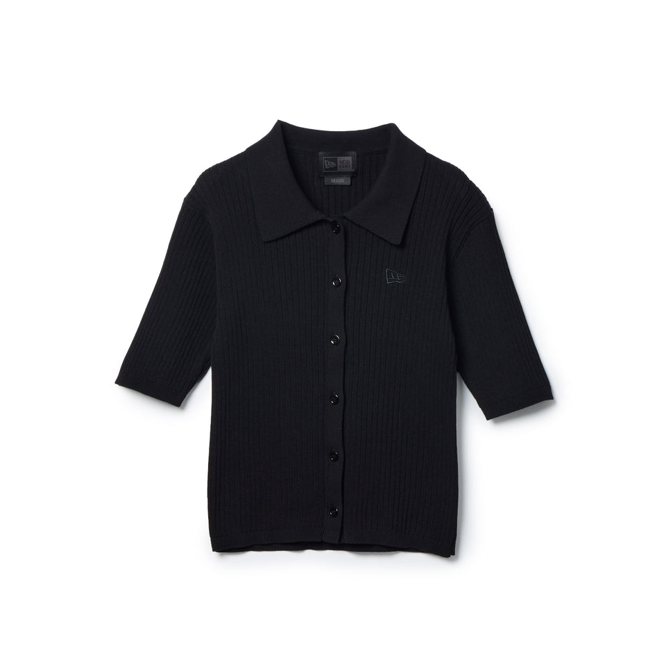 Women's ニット ポロカーディガン BLACK LABEL SS26 ブラック | NEW ERA ニューエラ公式オンラインストア