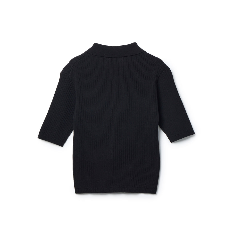 Women's ニット ポロカーディガン BLACK LABEL SS26 ブラック | NEW ERA ニューエラ公式オンラインストア