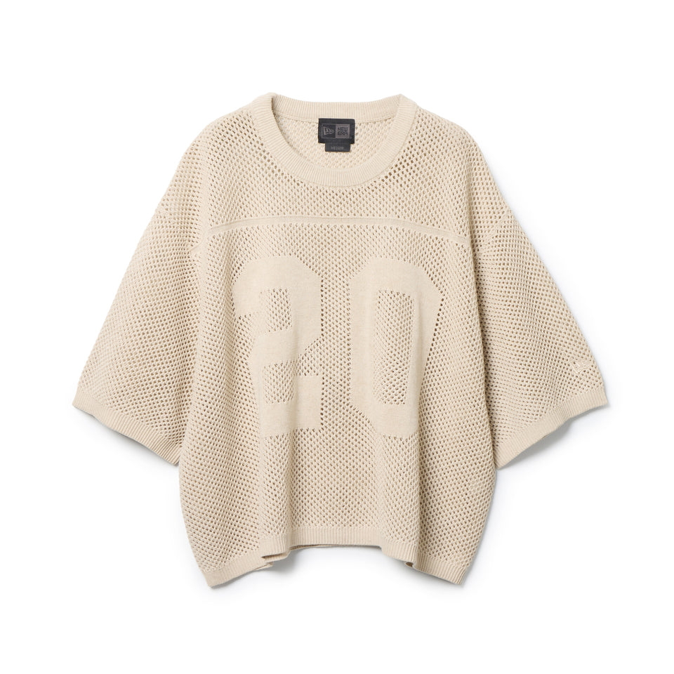 Women's 半袖 フットボール ニットシャツ BLACK LABEL SS26 アイボリー