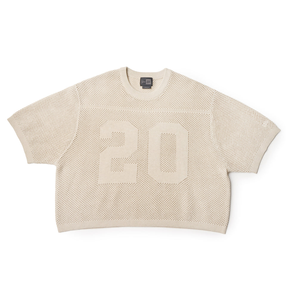 Women's 半袖 フットボール ニットシャツ BLACK LABEL SS26 アイボリー | NEW ERA ニューエラ公式オンラインストア