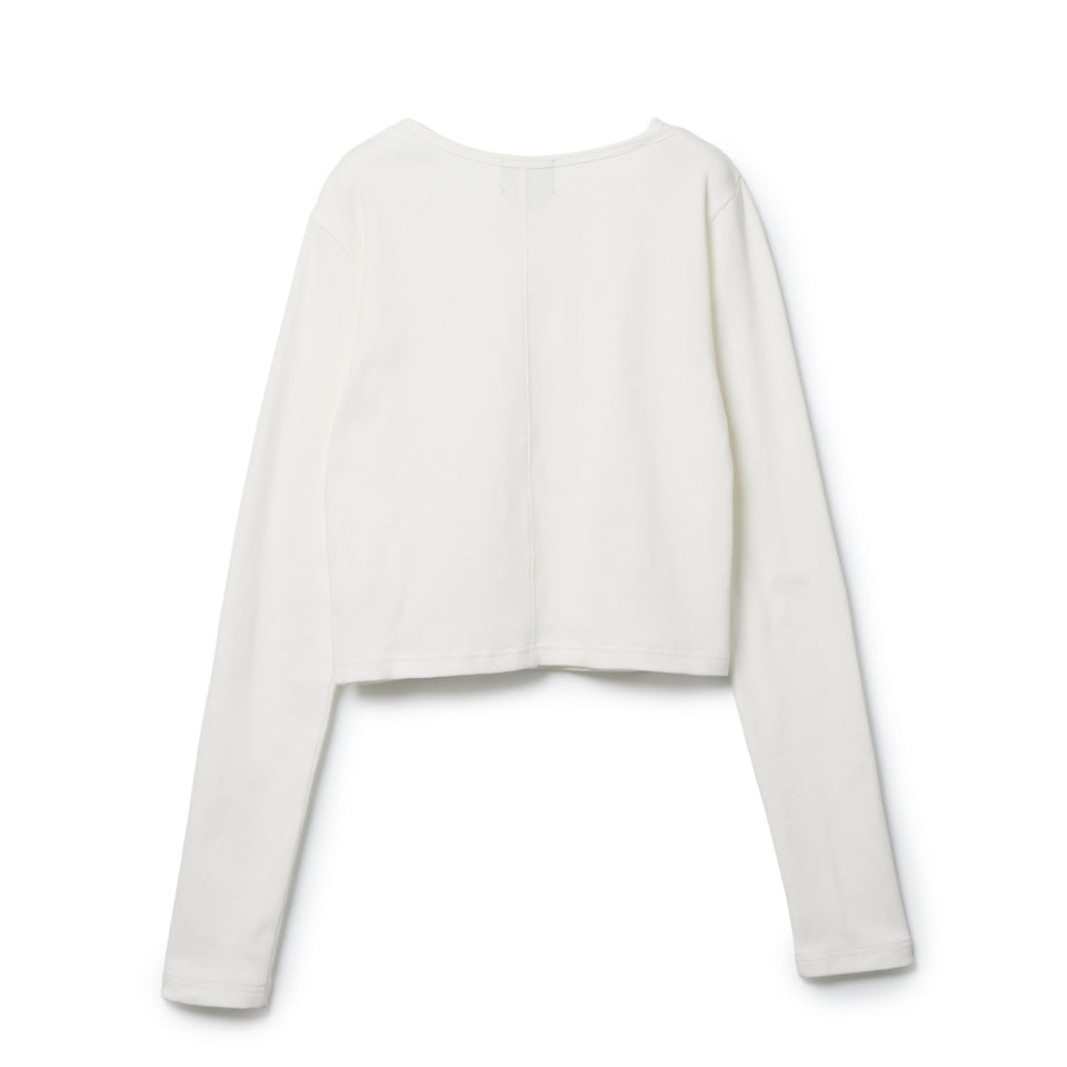 Women's 長袖 レイヤード リブ Tシャツ BLACK LABEL SS26 ホワイト | NEW ERA ニューエラ公式オンラインストア