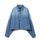Women's 長袖 クロップド デニムシャツ BLACK LABEL SS26 ウォッシュドデニム | NEW ERA ニューエラ公式オンラインストア
