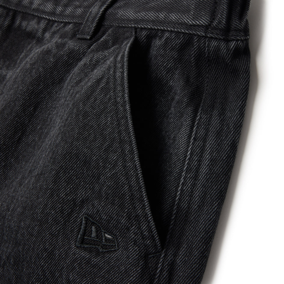 Women's ダブルニー バミューダパンツ BLACK LABEL SS26 ウォッシュドブラックデニム | NEW ERA ニューエラ公式オンラインストア
