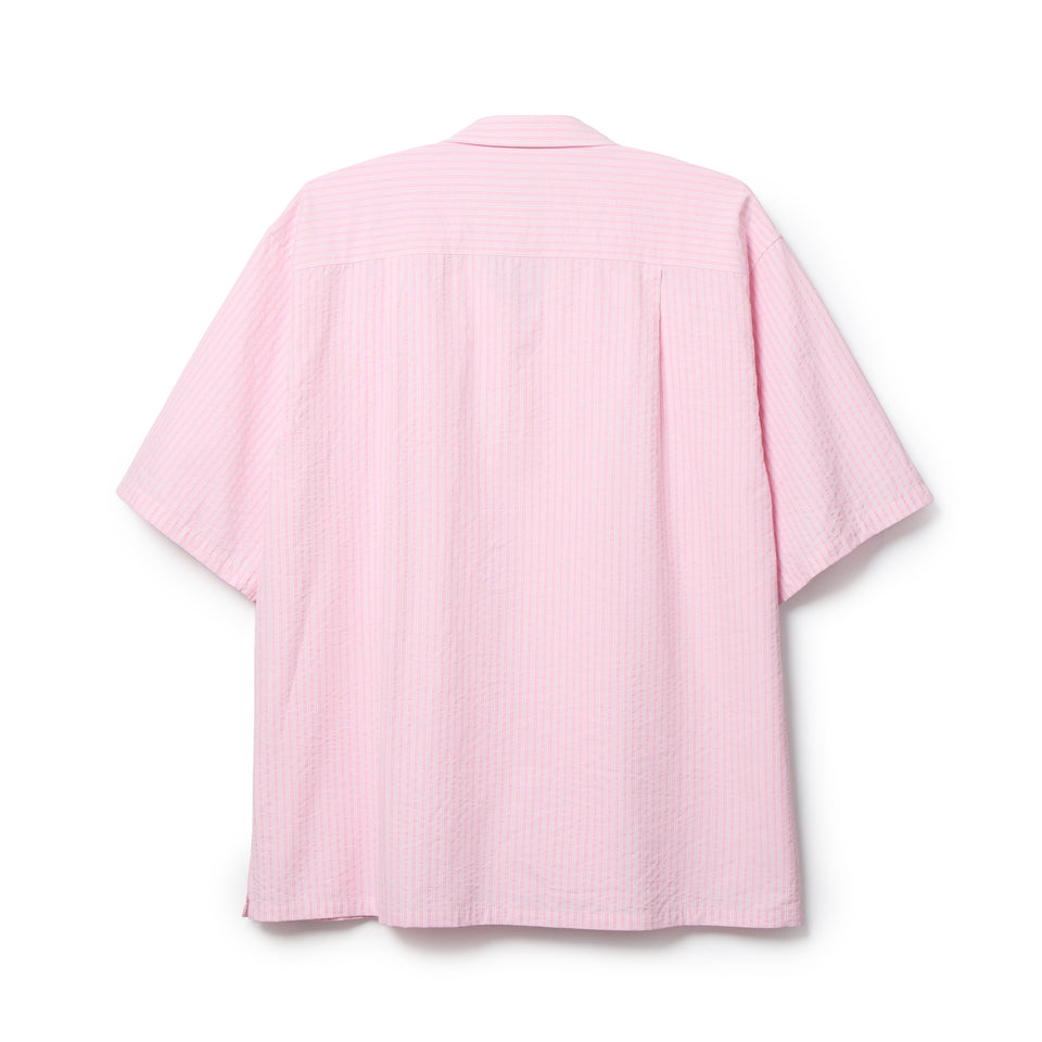 半袖 シアサッカー オープンカラー シャツ BLACK LABEL SS26 ピンク | NEW ERA ニューエラ公式オンラインストア