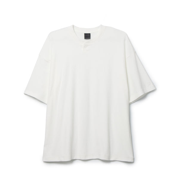 半袖 オーガニック パイル ヘンリーネック Tシャツ BLACK LABEL SS26