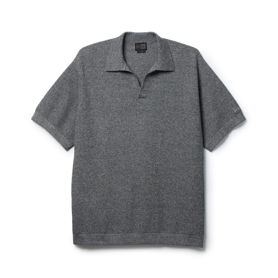 半袖 スキッパー ニット ポロシャツ BLACK LABEL SS26 ブラック | NEW ERA ニューエラ公式オンラインストア