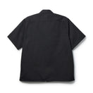 半袖 フルジップ ヒッコリー ワークシャツ BLACK LABEL SS26 ブラック