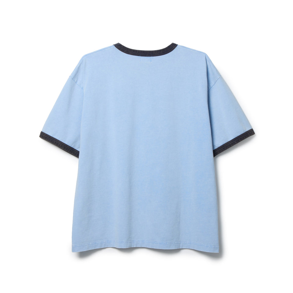 半袖 フェード リンガー Tシャツ BLACK LABEL SS26 スカイブルー 半袖 フェード リンガー Tシャツ BLACK LABEL SS26 スカイブルー