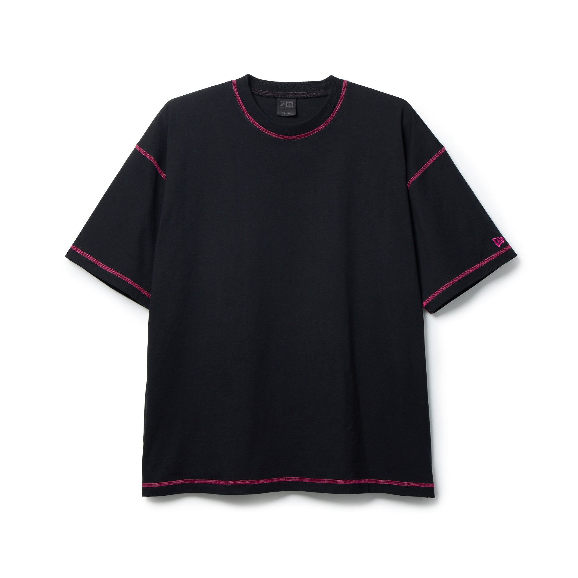 半袖 カラーステッチ Tシャツ BLACK LABEL SS26 ブラック | ニューエラ