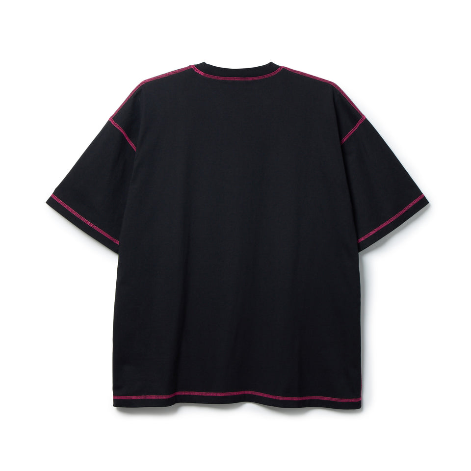 半袖 カラーステッチ Tシャツ BLACK LABEL SS26 ブラック | ニューエラ