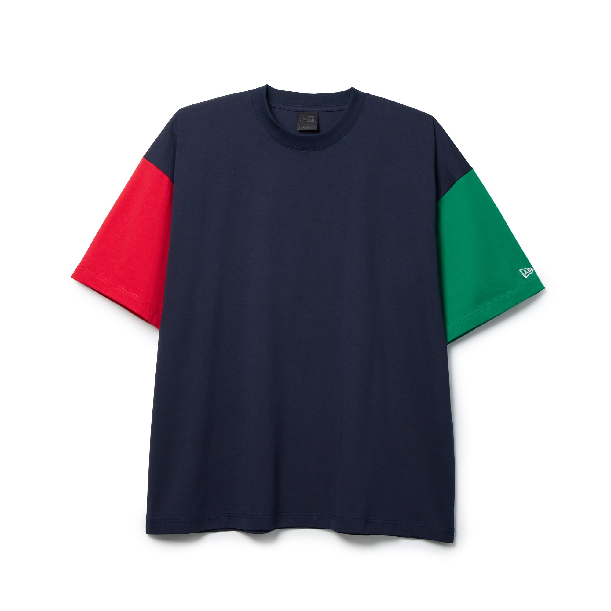 Tシャツ、ネイビーレッド2枚組 半袖 カラーブロック Tシャツ BLACK LABEL SS26 ネイビー/レッド