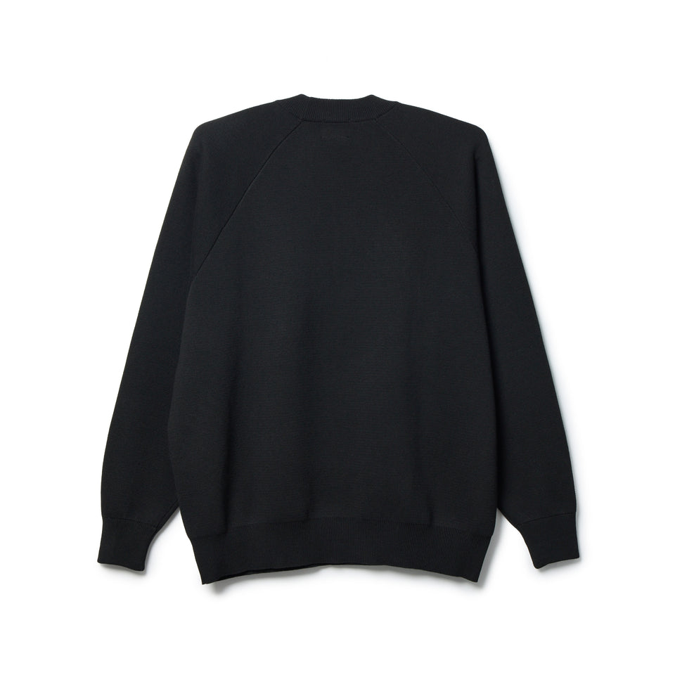【最終値下げ】★新品未使用★　2026ニット帽　ブラック クルーネックニット ミラノリブ BLACK LABEL SS26 ブラック