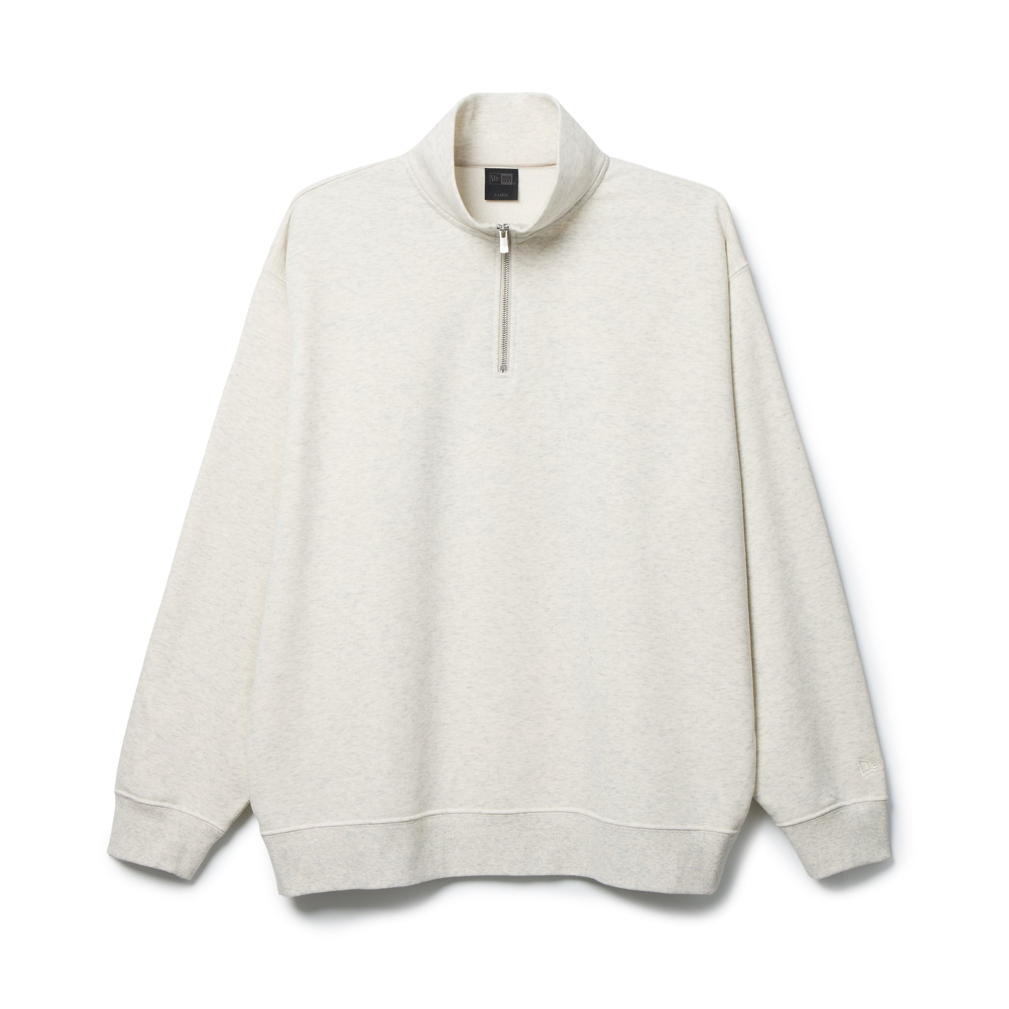 裏毛 スウェット ハーフジップ BLACK LABEL SS26 オートミール