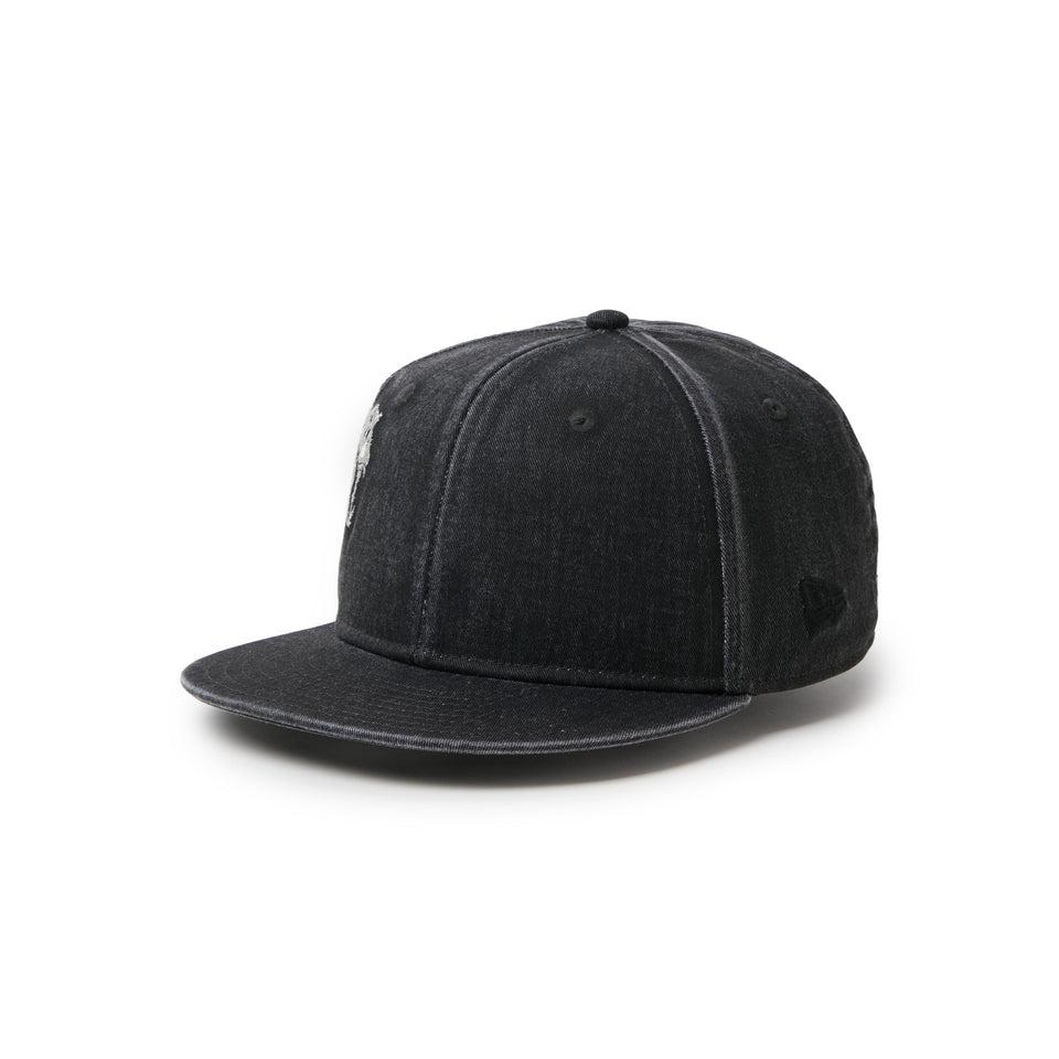 キッズ Youth 9FIFTY Dinosaur スケルトン ウォッシュド ブラック