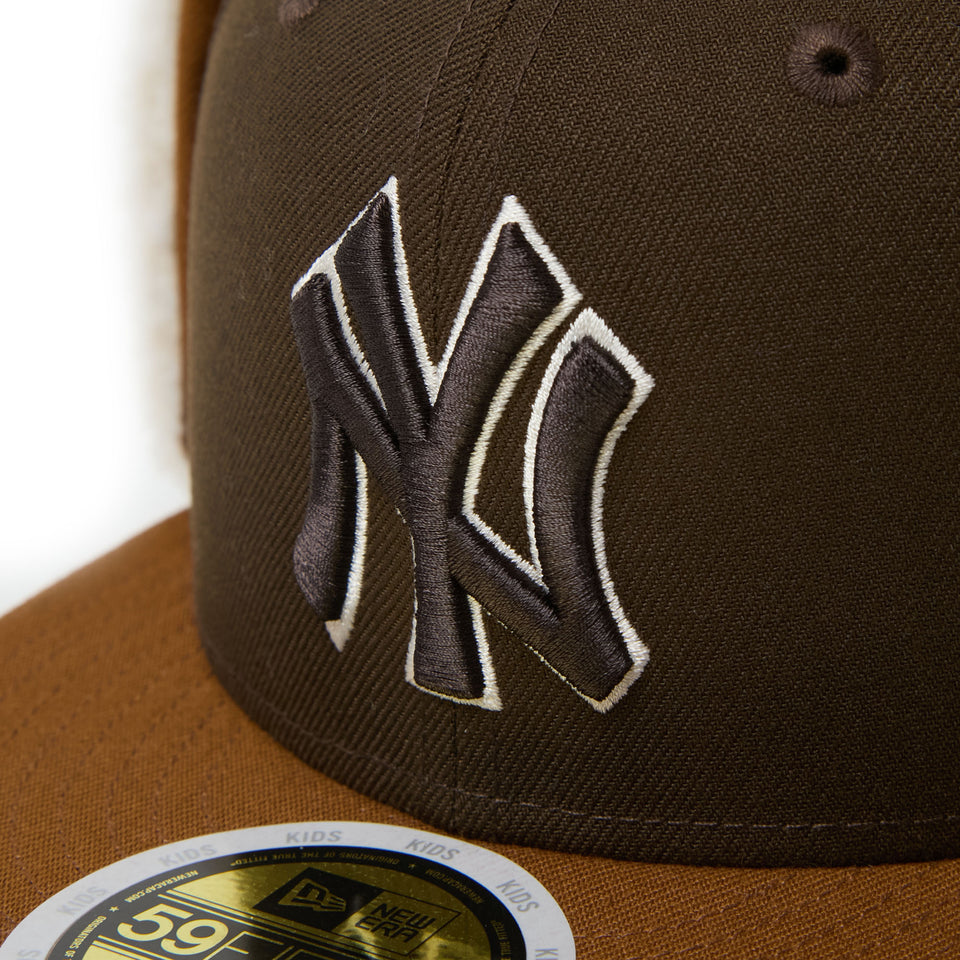 キッズ Youth 59FIFTY Dog Ear ドッグイヤー ニューヨーク・ヤンキース ウォルナット/トーステッドピーナッツ | NEW ERA ニューエラ公式オンラインストア