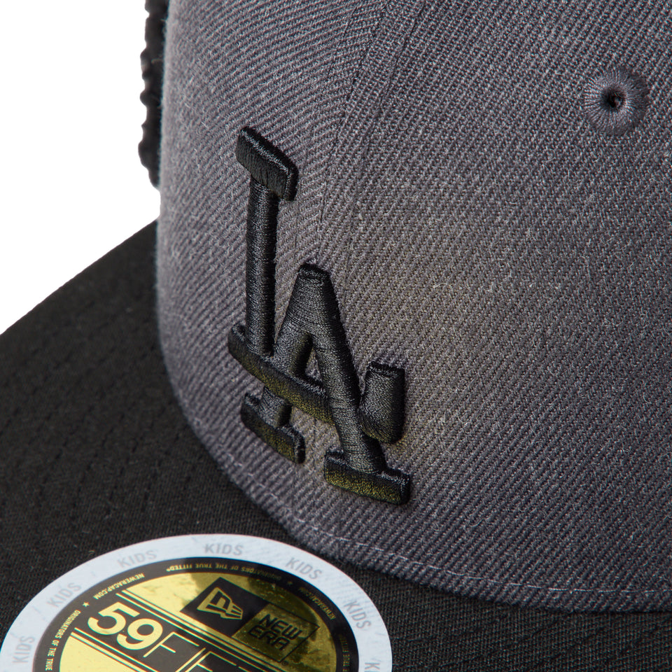 キッズ Youth 59FIFTY Dog Ear ドッグイヤー ロサンゼルス・ドジャース ヘザーグラファイト/ブラック | NEW ERA ニューエラ公式オンラインストア