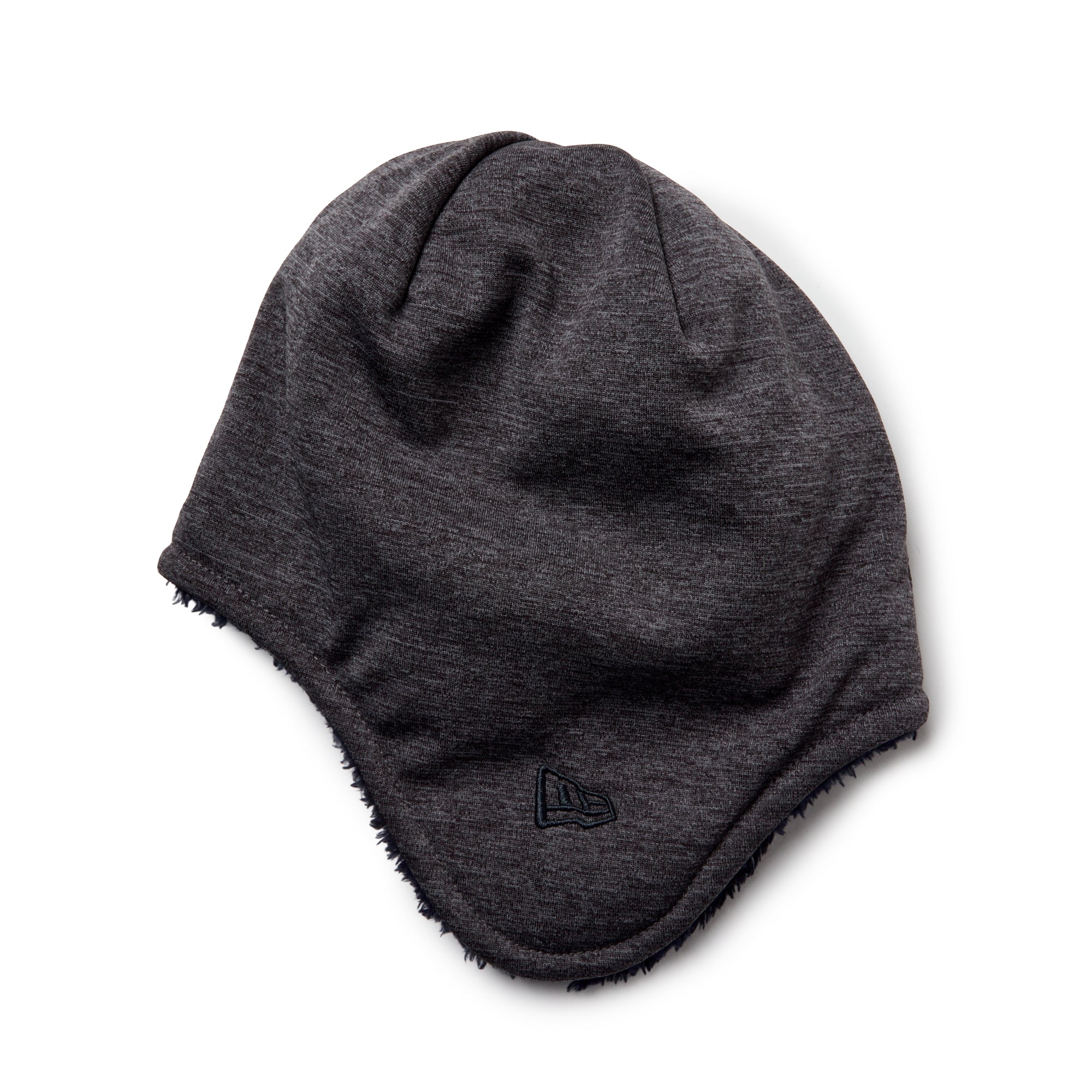 イヤーフラップ ビーニー リバーシブル Mink Fleece ネイビー/グレー