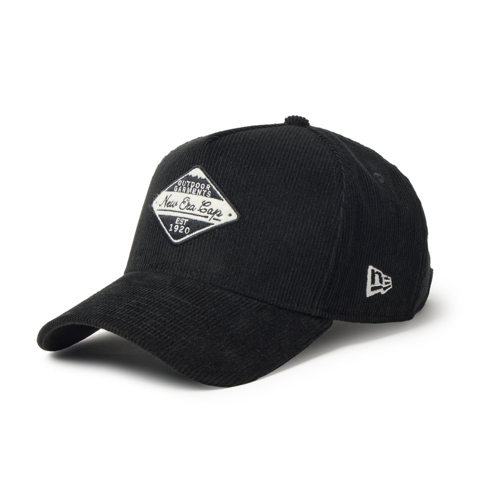 9FORTY A-Frame Corduroy コーデュロイ フェルトワッペン ブラック|アウトドア | NEW ERA ニューエラ公式オンラインストア