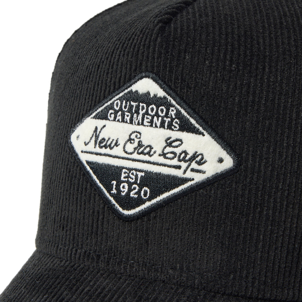9FORTY A-Frame Corduroy コーデュロイ フェルトワッペン ブラック|アウトドア | NEW ERA ニューエラ公式オンラインストア