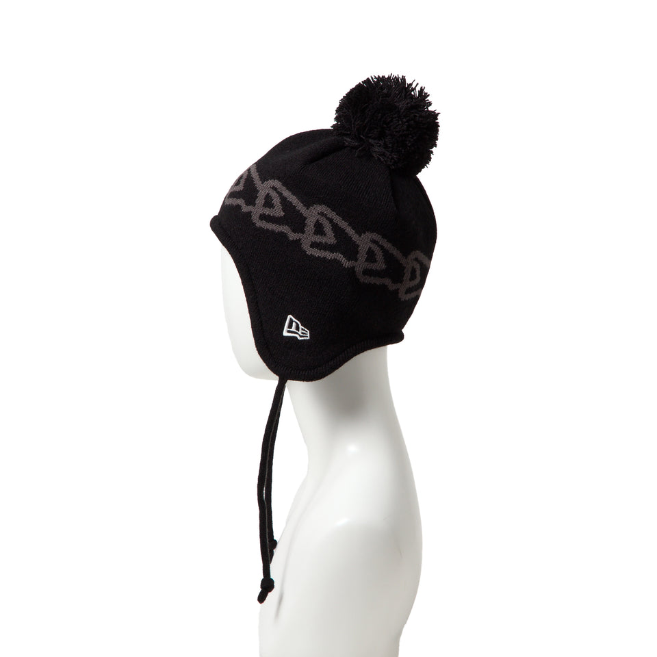 キッズ Youth イヤーフラップ ニット Flag Chain ブラック | NEW ERA ニューエラ公式オンラインストア