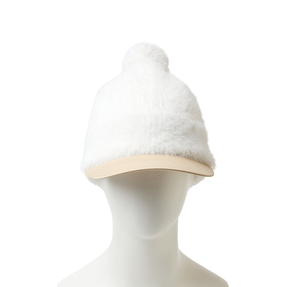 Women's バイザーニット ポンポン シャギー オフホワイト/ドルフィングレー|ゴルフ | NEW ERA ニューエラ公式オンラインストア