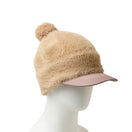 Women's バイザーニット ポンポン シャギー キャメル/グレージュ|ゴルフ | NEW ERA ニューエラ公式オンラインストア