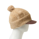 Women's バイザーニット ポンポン シャギー キャメル/グレージュ|ゴルフ | NEW ERA ニューエラ公式オンラインストア