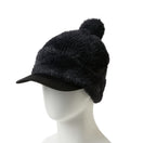 Women's バイザーニット ポンポン シャギー ブラック/ブラック|ゴルフ | NEW ERA ニューエラ公式オンラインストア