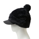 Women's バイザーニット ポンポン シャギー ブラック/ブラック|ゴルフ | NEW ERA ニューエラ公式オンラインストア