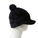 Women's バイザーニット ポンポン シャギー ブラック/ブラック|ゴルフ | NEW ERA ニューエラ公式オンラインストア