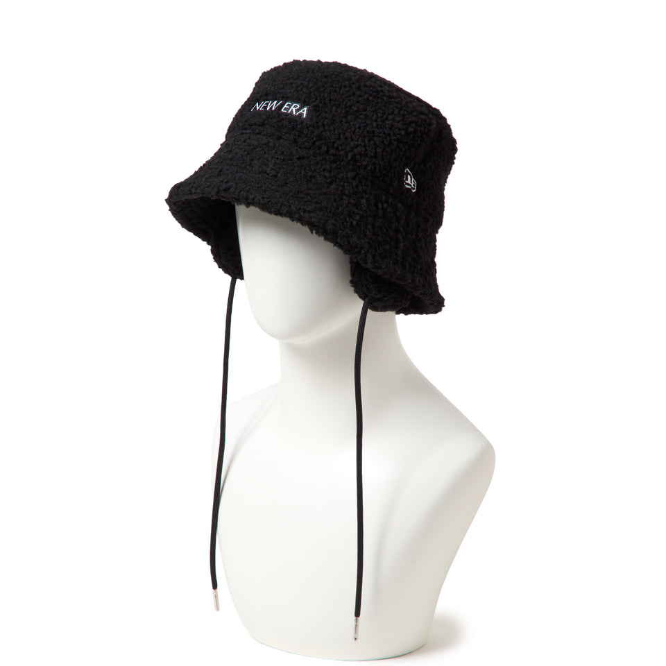Women's バケット01 セーラーブリム ドッグイヤー ボア ブラック|ゴルフ | NEW ERA ニューエラ公式オンラインストア