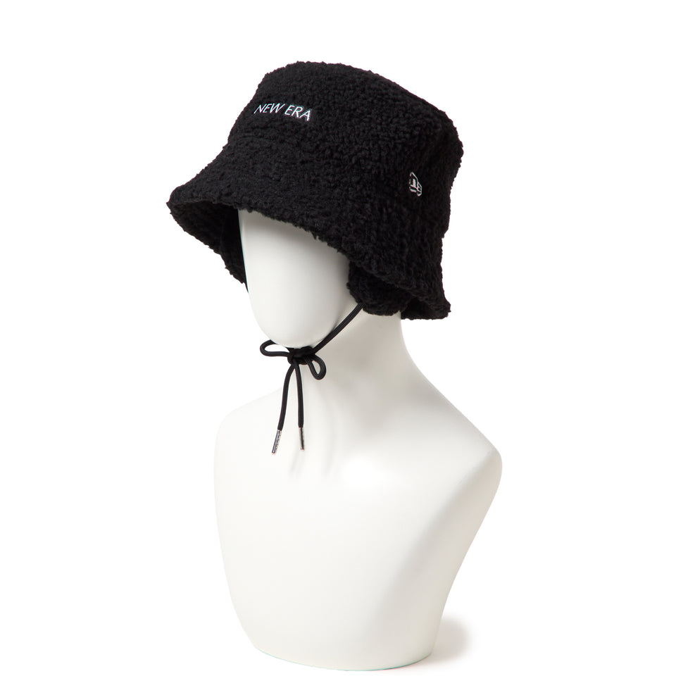 Women's バケット01 セーラーブリム ドッグイヤー ボア ブラック|ゴルフ | NEW ERA ニューエラ公式オンラインストア