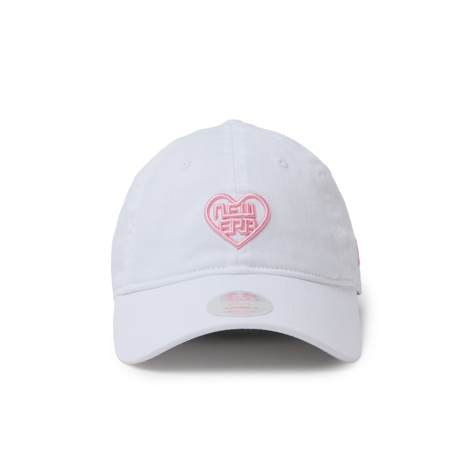 Women’s 9TWENTY ロングバイザー ストレッチコットン ウォッシャブル Heart Logo ホワイト | ゴルフ | NEW ERA ニューエラ公式オンラインストア