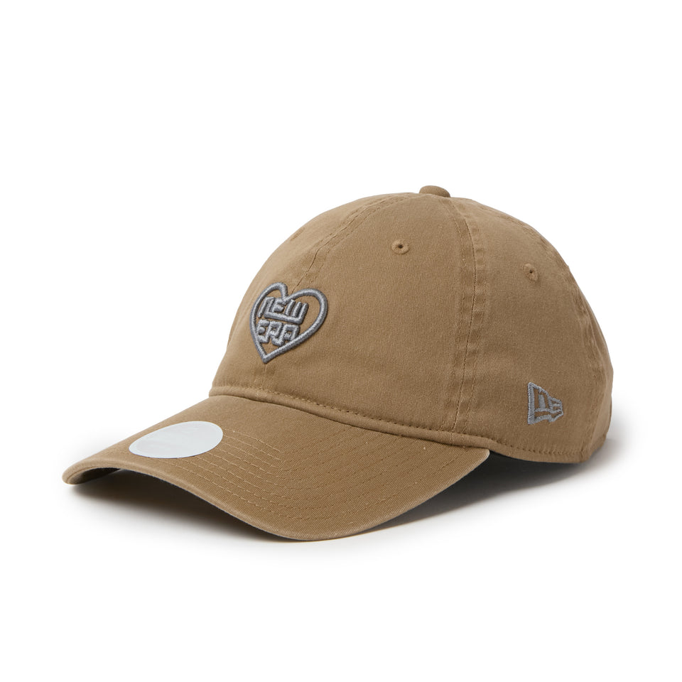 Women’s 9TWENTY ロングバイザー ストレッチコットン ウォッシャブル Heart Logo カーキ | ゴルフ | NEW ERA ニューエラ公式オンラインストア