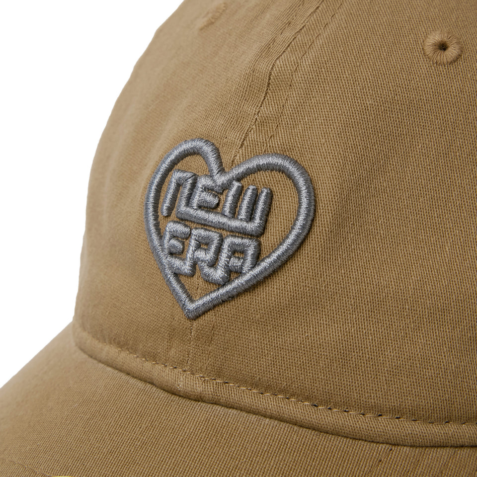 Women’s 9TWENTY ロングバイザー ストレッチコットン ウォッシャブル Heart Logo カーキ | ゴルフ | NEW ERA ニューエラ公式オンラインストア
