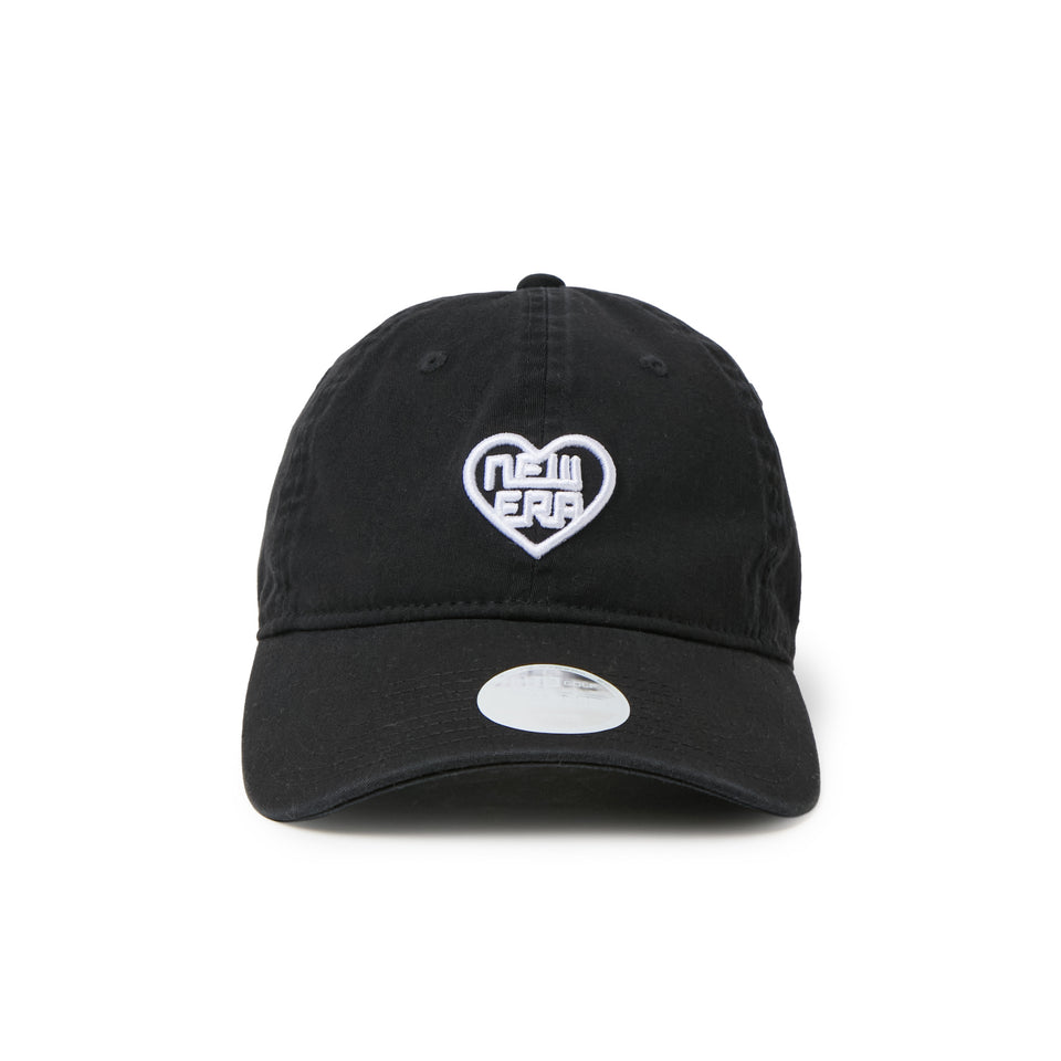 Women’s 9TWENTY ロングバイザー ストレッチコットン ウォッシャブル Heart Logo ブラック | ゴルフ | NEW ERA ニューエラ公式オンラインストア