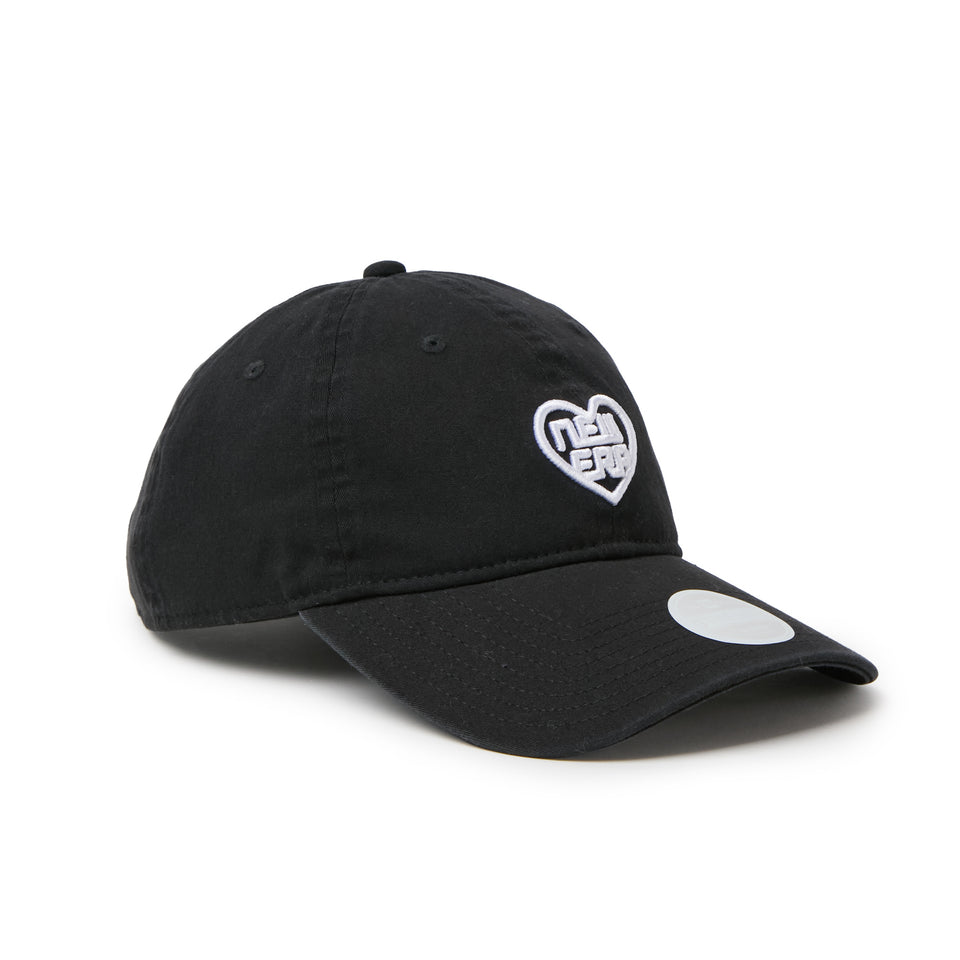 Women’s 9TWENTY ロングバイザー ストレッチコットン ウォッシャブル Heart Logo ブラック | ゴルフ | NEW ERA ニューエラ公式オンラインストア