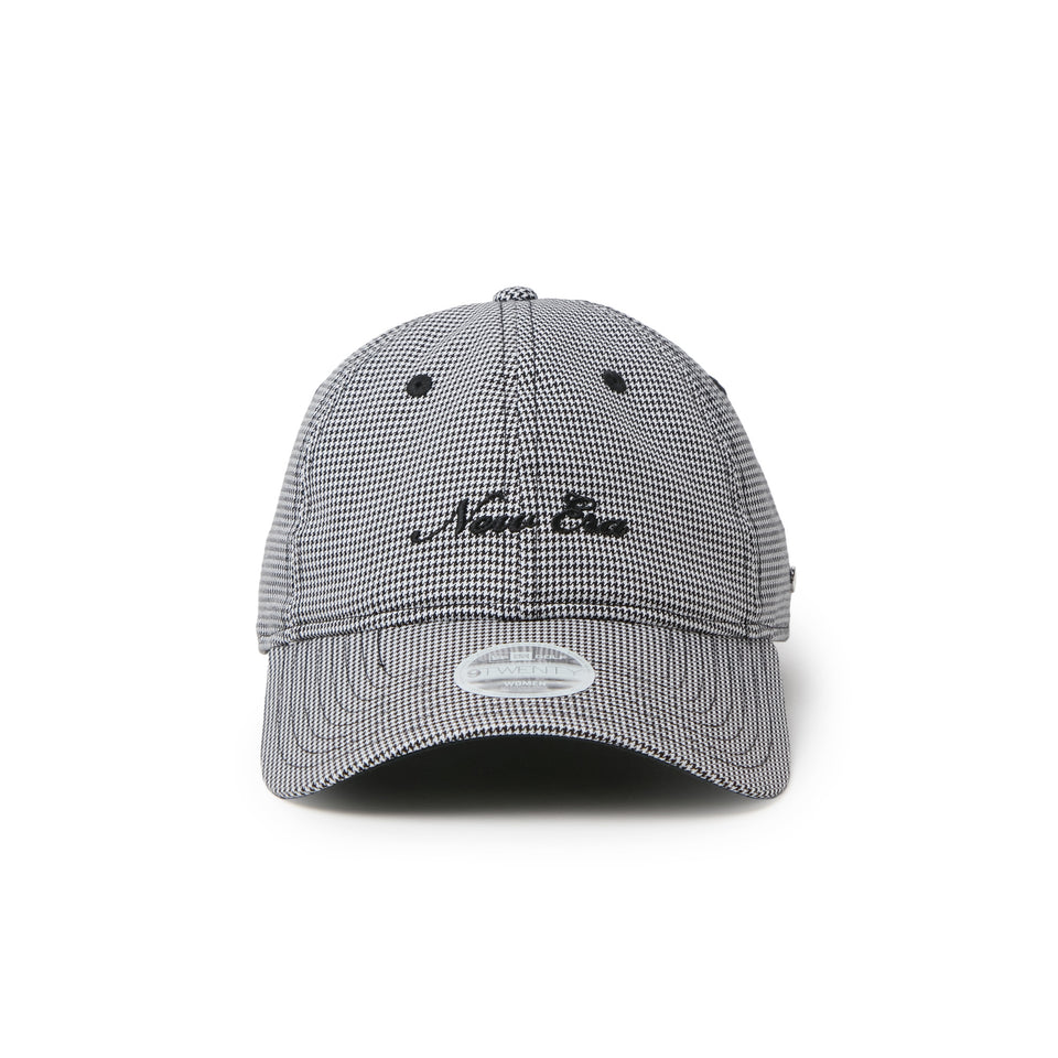 Women's 9TWENTY ロングバイザー ナローリボン ハウンドトゥース ブラック|ゴルフ | NEW ERA ニューエラ公式オンラインストア