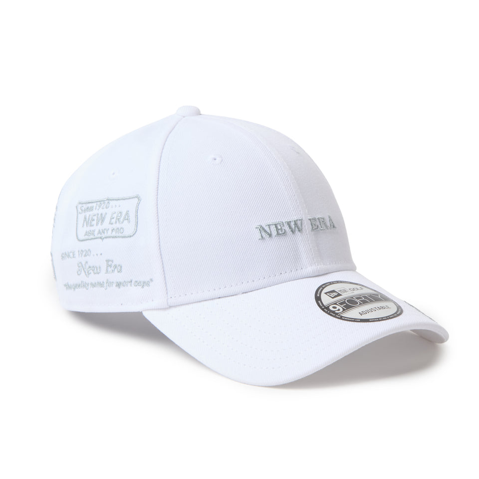 9FORTY Archive Logo ホワイト | ゴルフ | NEW ERA ニューエラ公式オンラインストア