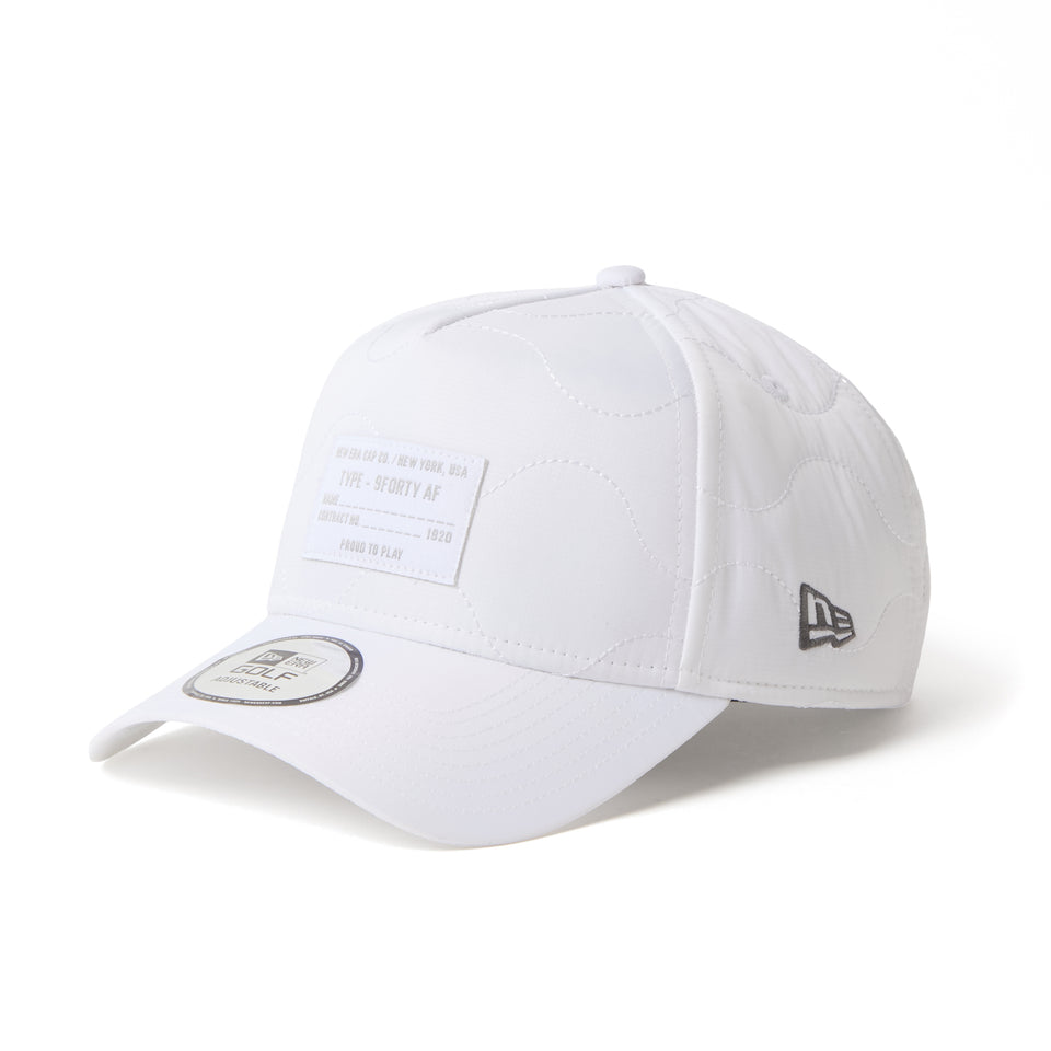9FORTY A-Frame キルティング ウーブンラベル ホワイト|ゴルフ | NEW ERA ニューエラ公式オンラインストア