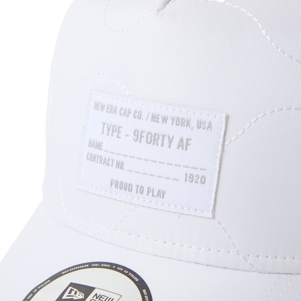9FORTY A-Frame キルティング ウーブンラベル ホワイト|ゴルフ | NEW ERA ニューエラ公式オンラインストア