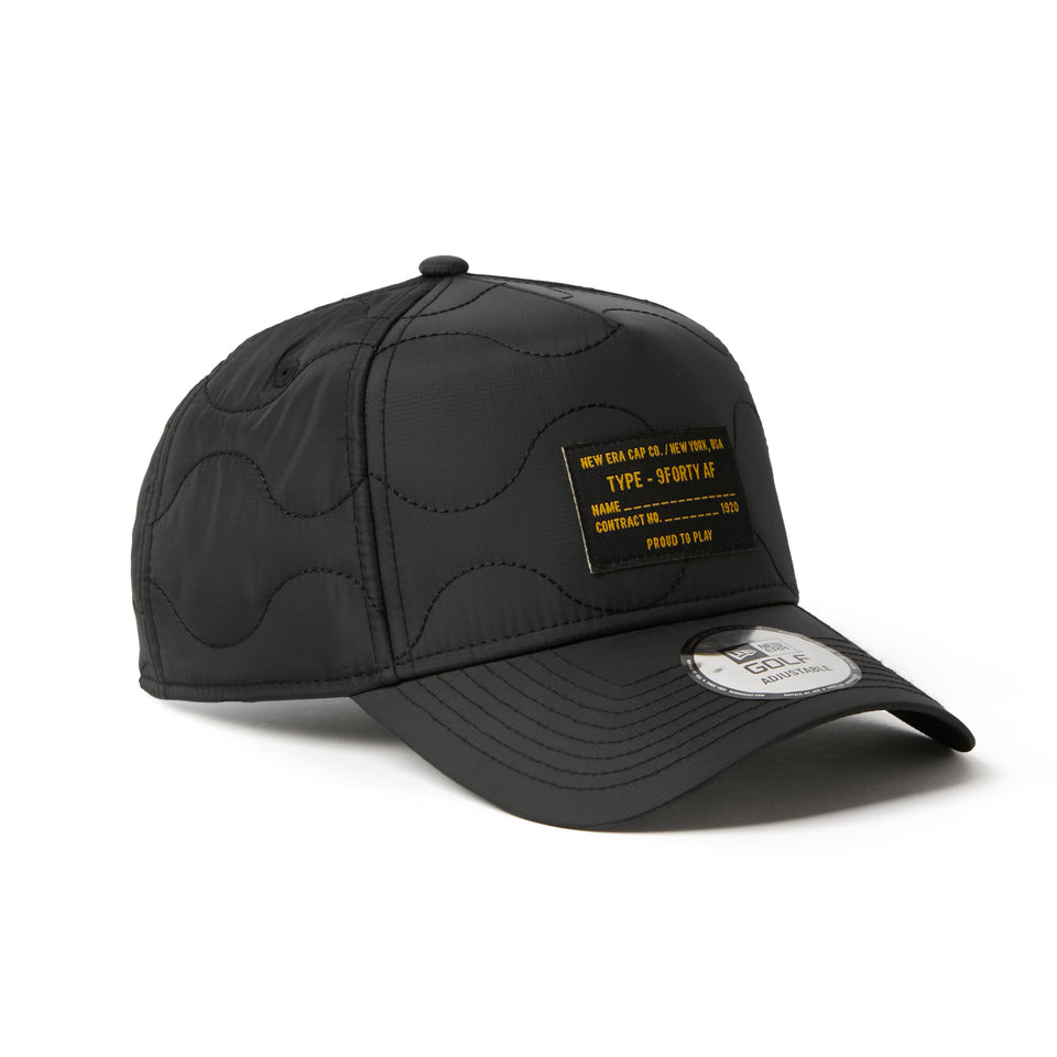 9FORTY A-Frame キルティング ウーブンラベル ブラック|ゴルフ | NEW ERA ニューエラ公式オンラインストア