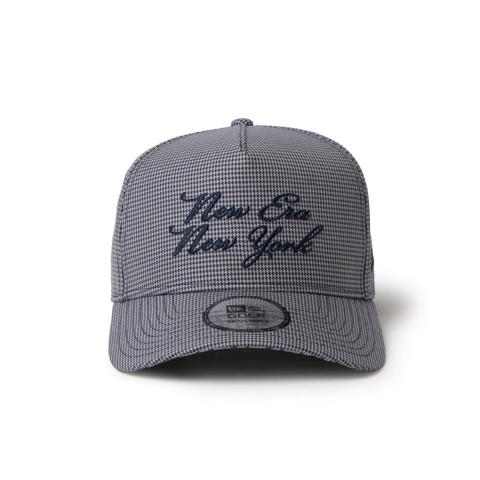 9FORTY A-Frame NEW ERA NEW YORK スクリプトロゴ ハウンズトゥース ネイビー|ゴルフ | NEW ERA ニューエラ公式オンラインストア