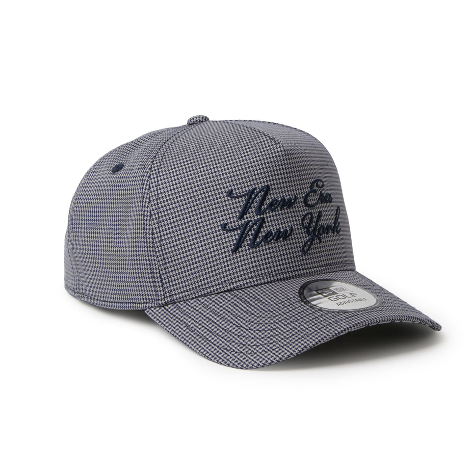 9FORTY A-Frame NEW ERA NEW YORK スクリプトロゴ ハウンズトゥース ネイビー|ゴルフ | NEW ERA ニューエラ公式オンラインストア