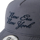 9FORTY A-Frame NEW ERA NEW YORK スクリプトロゴ ハウンズトゥース ネイビー|ゴルフ | NEW ERA ニューエラ公式オンラインストア