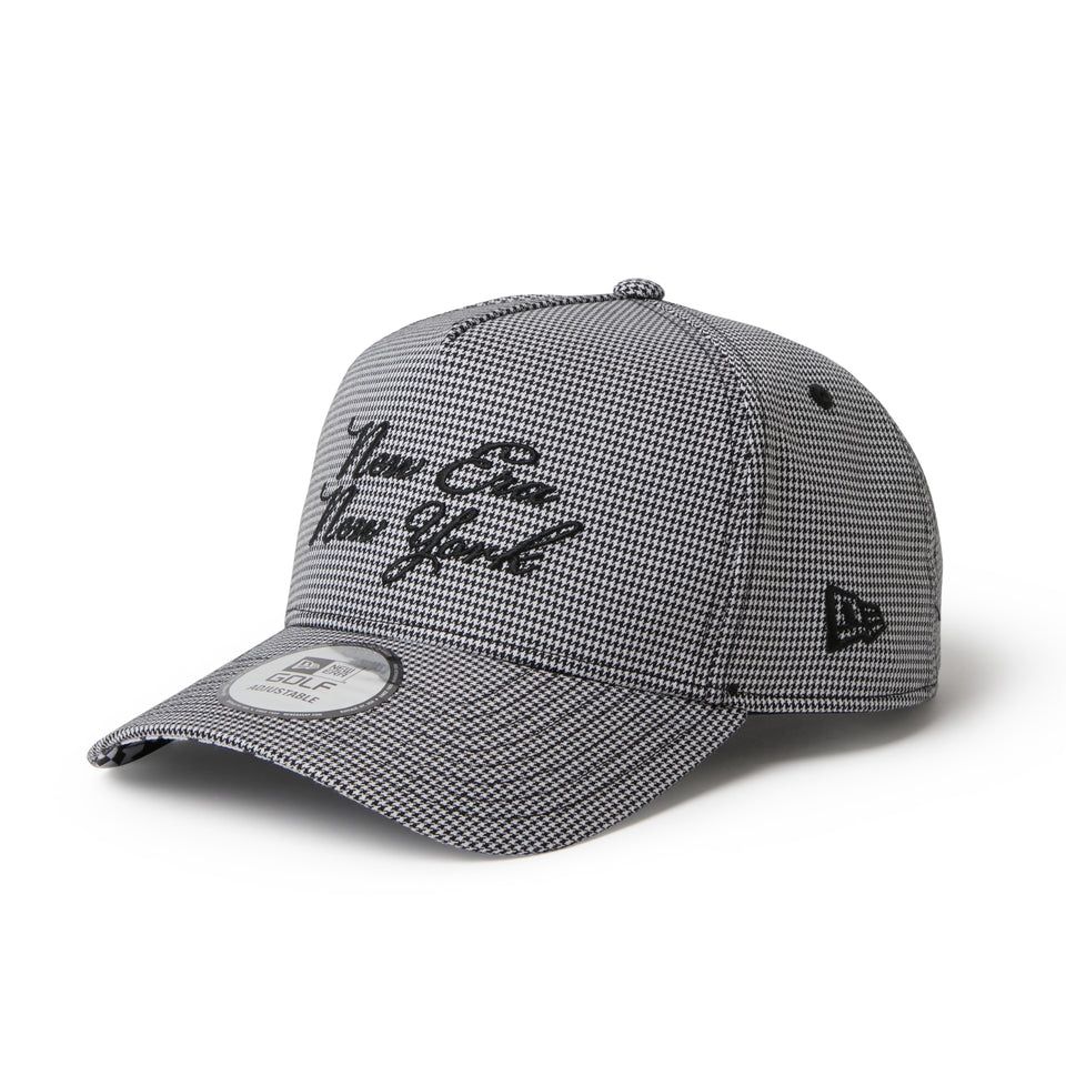 9FORTY A-Frame NEW ERA NEW YORK スクリプトロゴ ハウンズトゥース ブラック|ゴルフ | NEW ERA ニューエラ公式オンラインストア