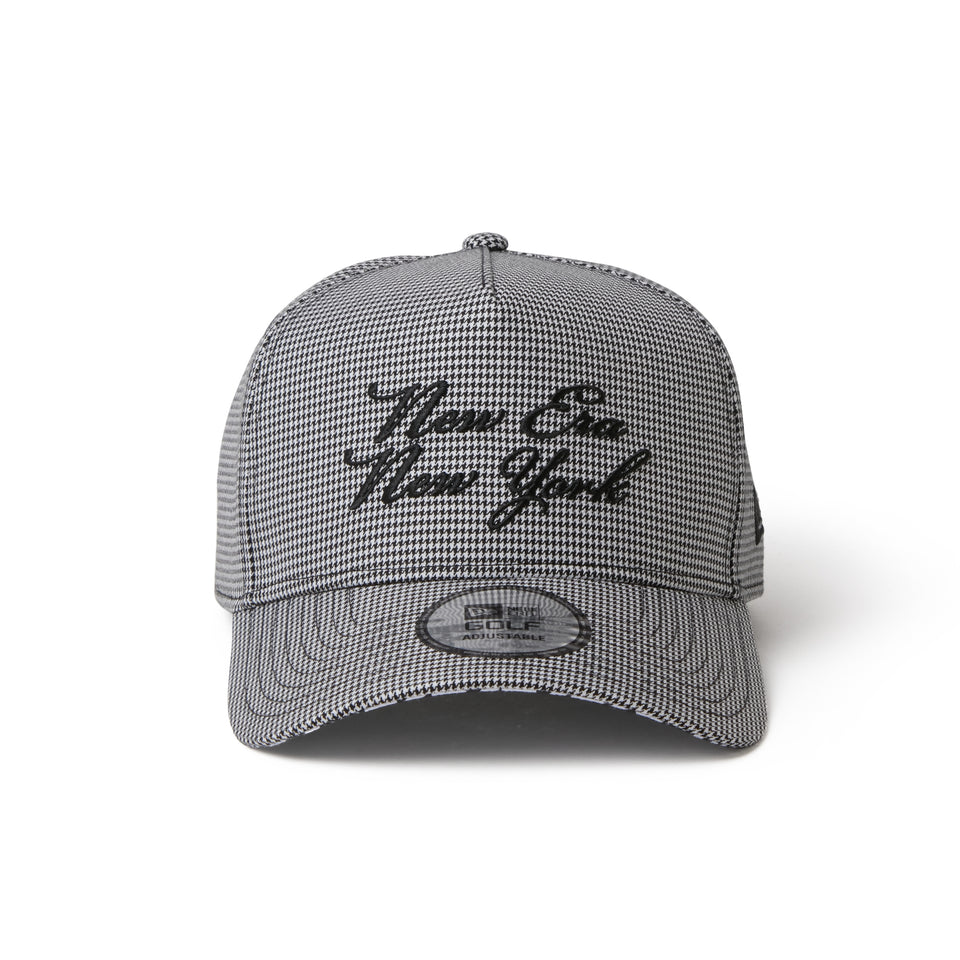 9FORTY A-Frame NEW ERA NEW YORK スクリプトロゴ ハウンズトゥース ブラック|ゴルフ | NEW ERA ニューエラ公式オンラインストア