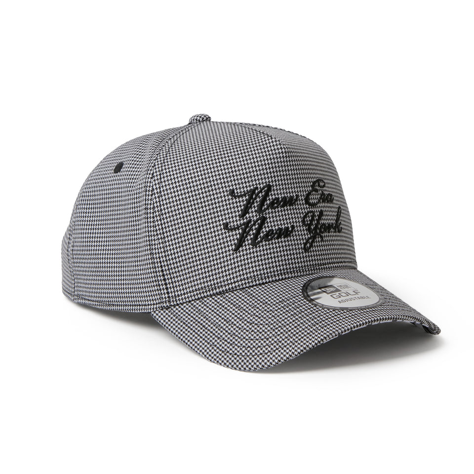 9FORTY A-Frame NEW ERA NEW YORK スクリプトロゴ ハウンズトゥース ブラック|ゴルフ | NEW ERA ニューエラ公式オンラインストア